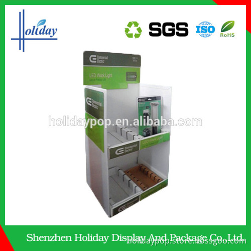 Recyclable designer of paper displays corrugated cardboard counter display